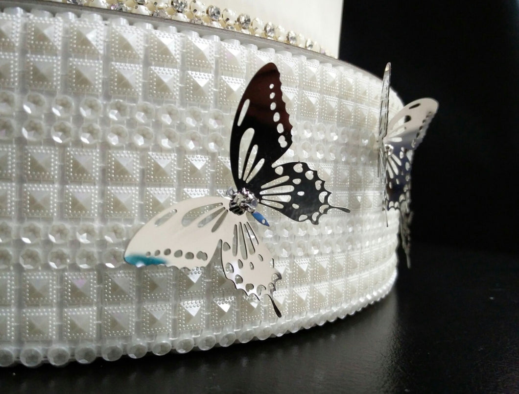 4 x Butterfly  cake  decorations topper by Crystal wedding uk